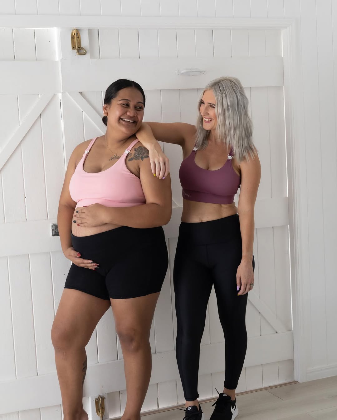 Smooth Maternity Sports Bra – Pink | Plum | Buttery Black