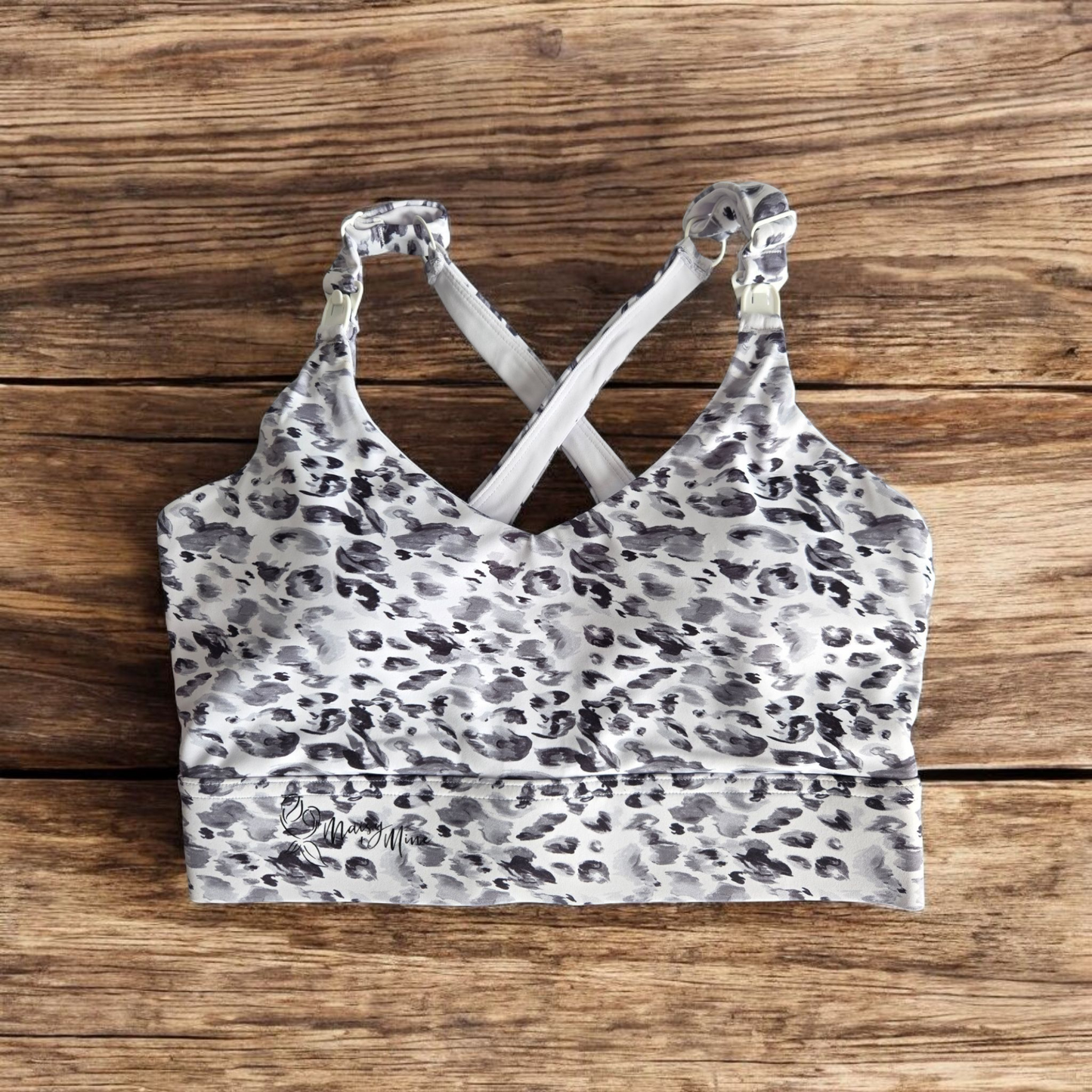 Snow Leopard Maternity Sports Bra