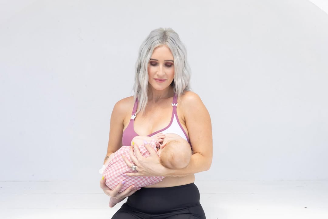 Smooth Maternity Sports Bra – Pink | Plum | Buttery Black