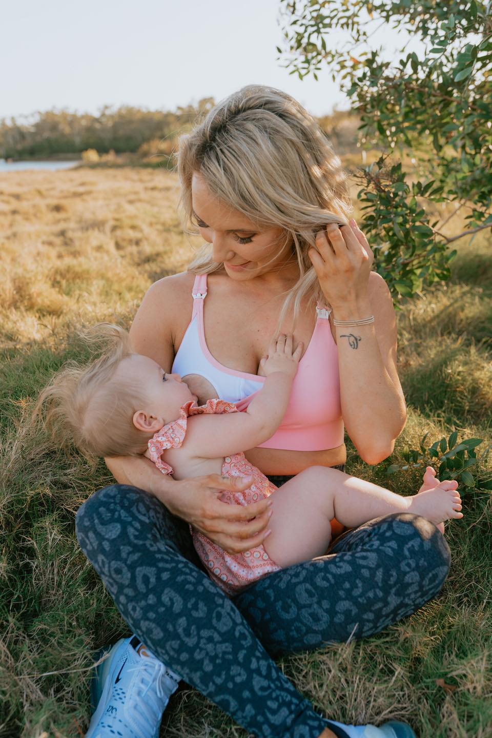 Smooth Maternity Sports Bra – Pink | Plum | Buttery Black
